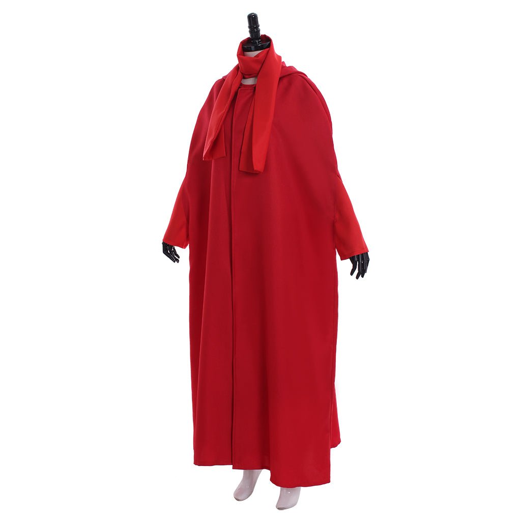 Traje Completo de The Handmaid's Tale - Capa Roja, Bufanda, Falda, Bolso y Gorro para Halloween - Fantasia Cosera
