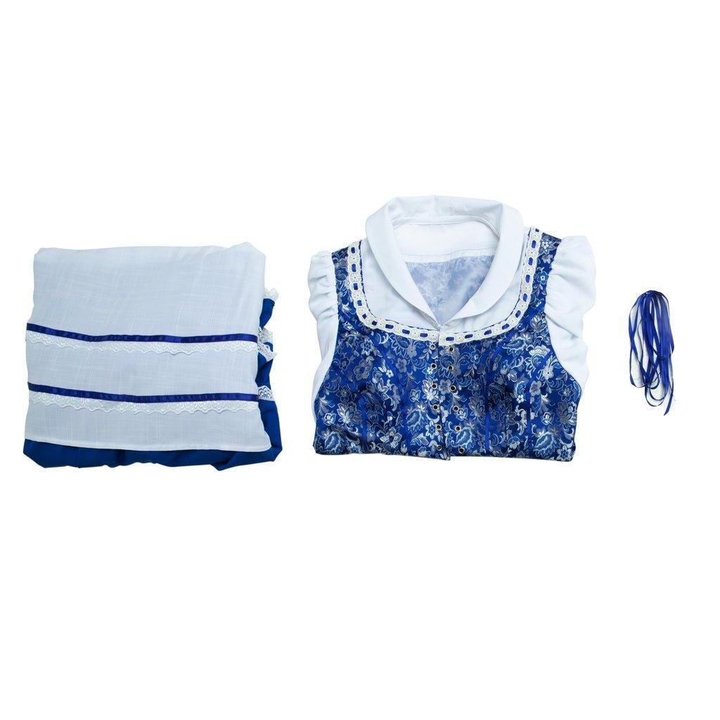 Vestido de Doncella Azul de Belle para Mujer - Disfraz de Princesa Belle - Fantasia Cosera