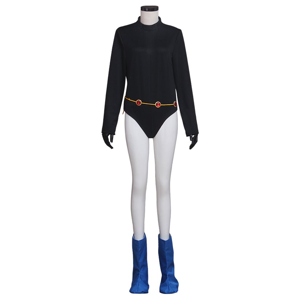 Traje de Cosplay de Raven de Teen Titans - Capa Azul y Unitard para Superhéroes, Cómics y Halloween - Fantasia Cosera