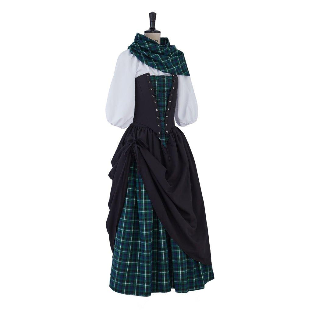 Vestido de Cosplay Claire Fraser Outlander | Traje Escocés Medieval Rococo para Mujer - Fantasia Cosera