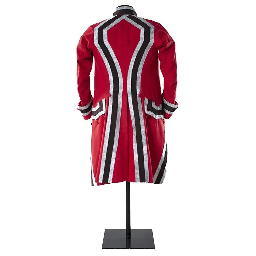 Chaqueta de Frac Roja Rococo del Siglo XVIII para Hombres - Traje de Noble Rey Príncipe | Outfit Personalizado para Teatro - Fantasia Cosera