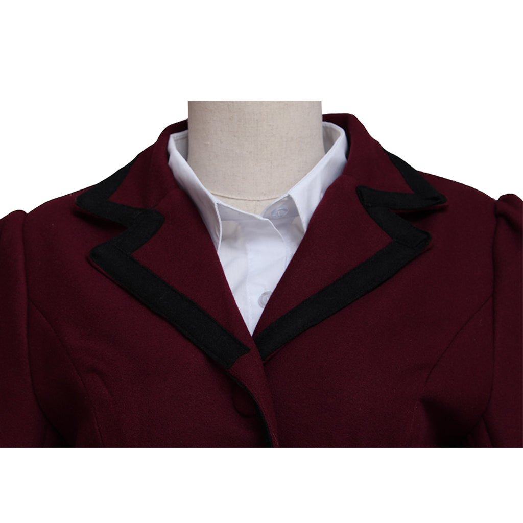 Traje de Cosplay de Missy Mistress de Doctor Who - Conjunto de Chaqueta, Falda y Camisa - Fantasia Cosera