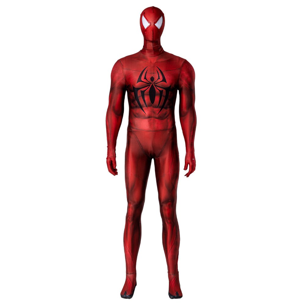 Traje de Cosplay de Scarlet Spider - Spider-Man: A Través del Spider-Verso Traje Auténtico - Fantasia Cosera