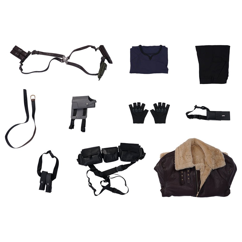 Traje de Cosplay de Leon de Resident Evil 4 - Conjunto Completo para Hombres en Halloween y Eventos de Juegos - Fantasia Cosera