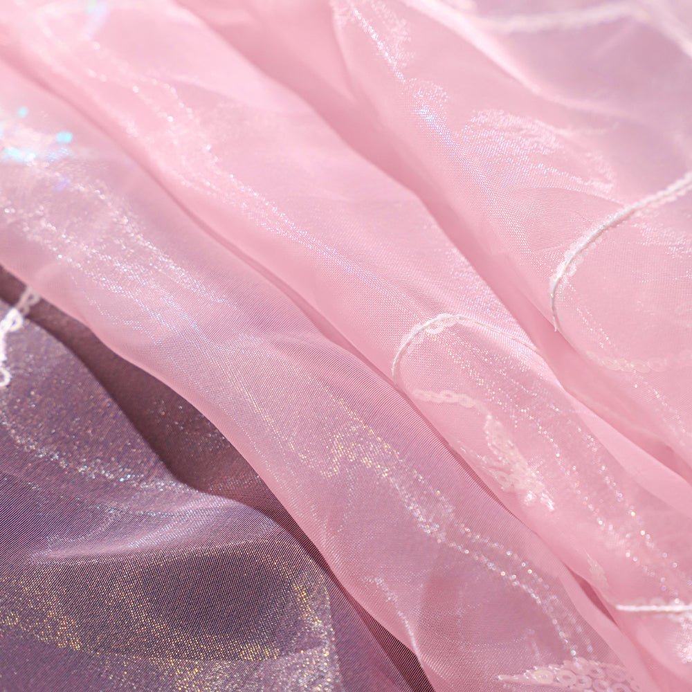 Vestido de Boda Rosa de Glinda de Wicked - Traje de Cosplay para Representaciones Musicales - Fantasia Cosera