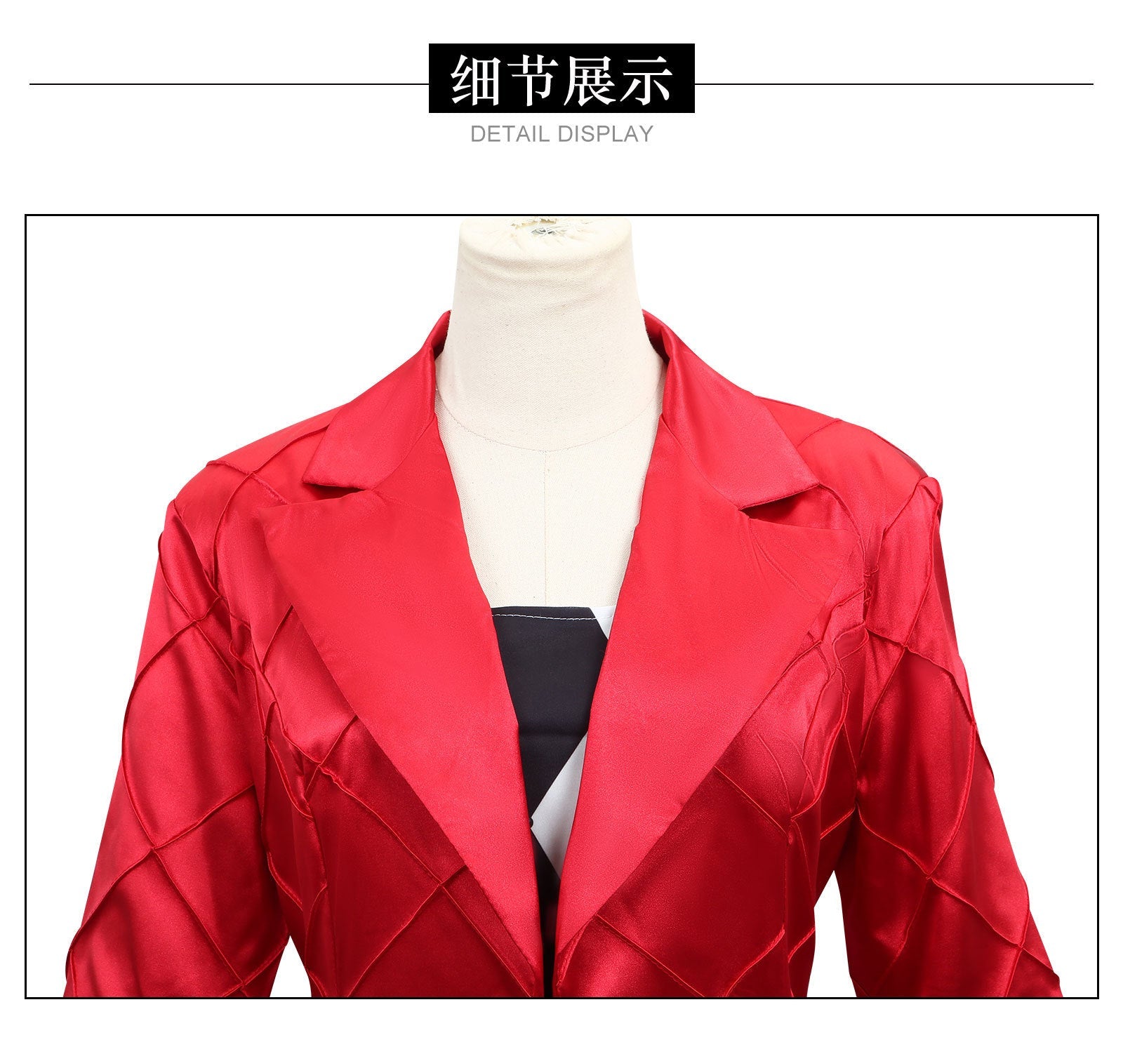 Traje de Cosplay de Harley Quinn Doble Delusión Joker 2 para Halloween - Fantasia Cosera