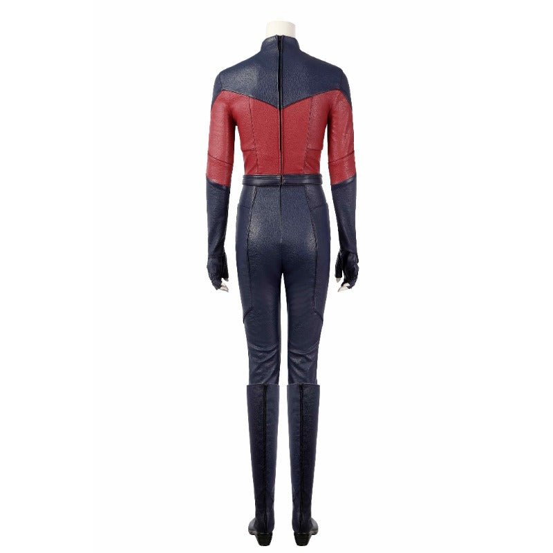 Traje de Cosplay de Cuero Captain Marvel 2 Carol Danvers para Halloween - Fantasia Cosera
