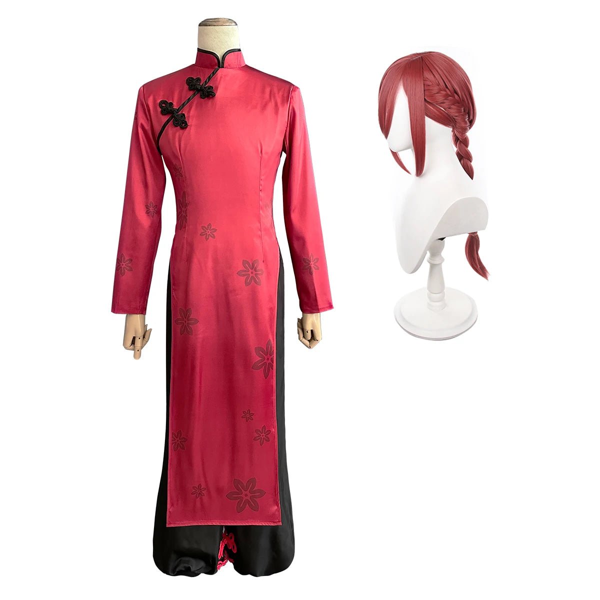Traje de Cosplay Chigiri de Blue Lock Anime - Kung Fu Rojo con Peluca de Fibras Sintéticas Ajustable - Fantasia Cosera