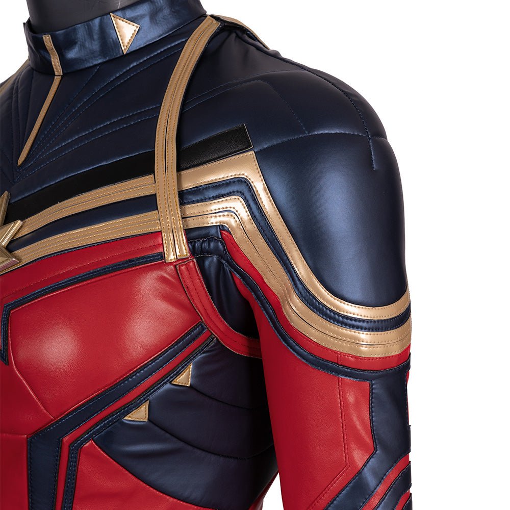 Traje de Cosplay de Captain Marvel de Avengers: Endgame - Réplica de Película de Alta Calidad - Fantasia Cosera