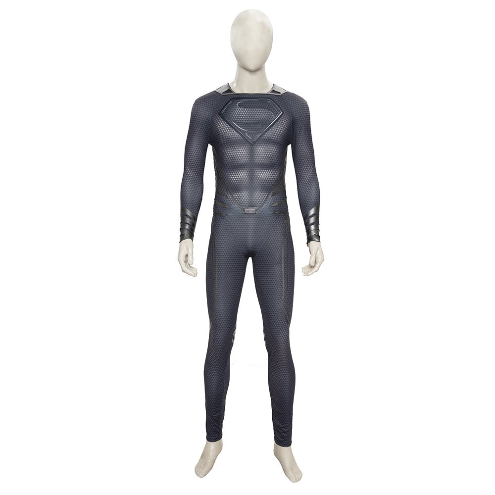 Traje de Clark Kent Cosplay para Hombres, Traje Negro, Capa, Botas, Conjunto Completo Disfraz de Halloween - Fantasia Cosera