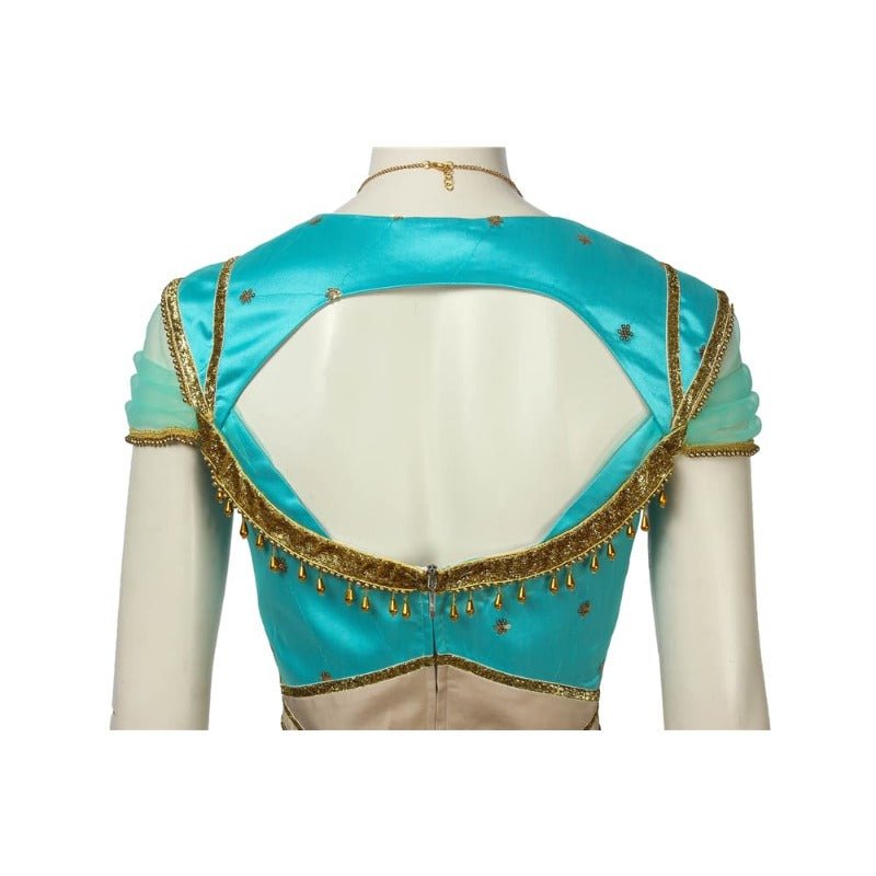 Disfraz de Princesa Jasmine - Vestido de Pavo Real Inspirado en Aladdin para Adultos - Fantasia Cosera