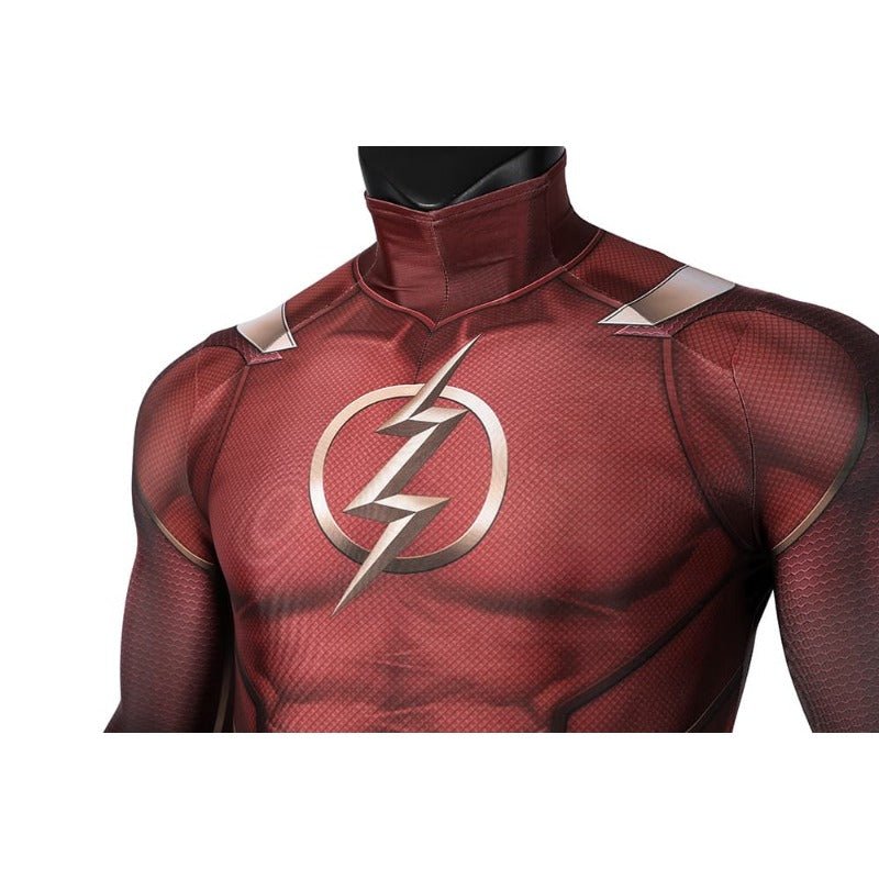 Traje de Cosplay de The Flash Barry Allen Halloween Superhéroe Mono Impreso en 3D con Máscara - Fantasia Cosera