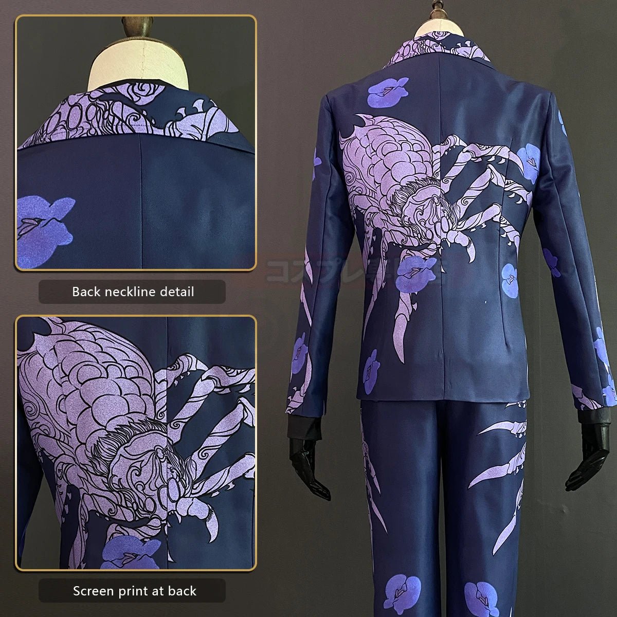 Traje de Cosplay de Ran Haitani de Tokyo Anime - Traje de Araña, Pantalón, Camisa, Corbata y Guantes - Fantasia Cosera