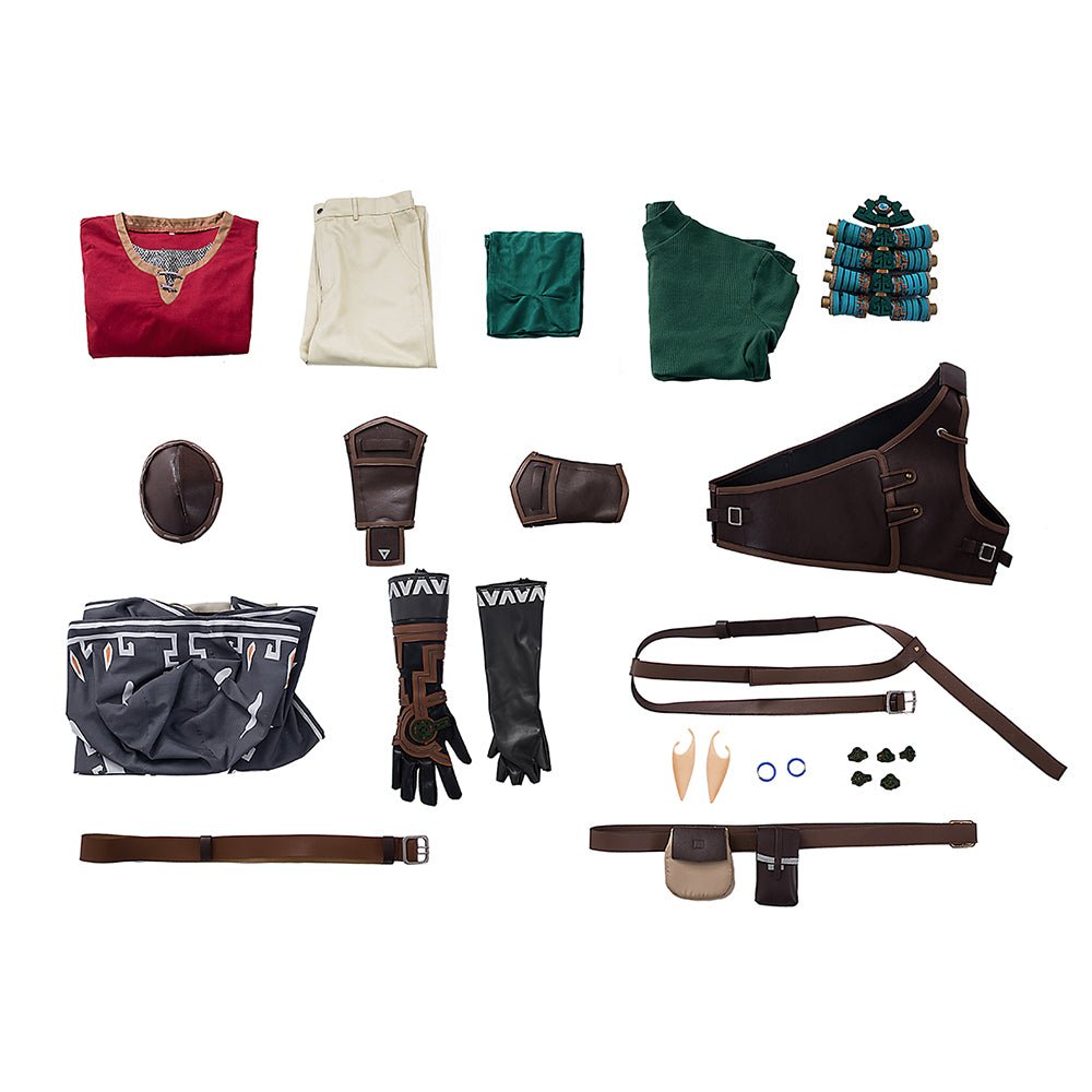 The Legend of Zelda: Lágrimas del Reino - Link (Túnica Hyliana) Disfraz de Cosplay - Fantasia Cosera