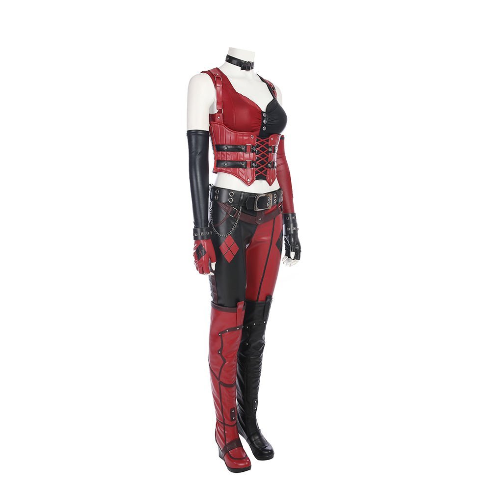 Traje de Cosplay de Harley Quinn de Batman: Arkham City - Outfit de Personaje de Juego de Alta Calidad - Fantasia Cosera