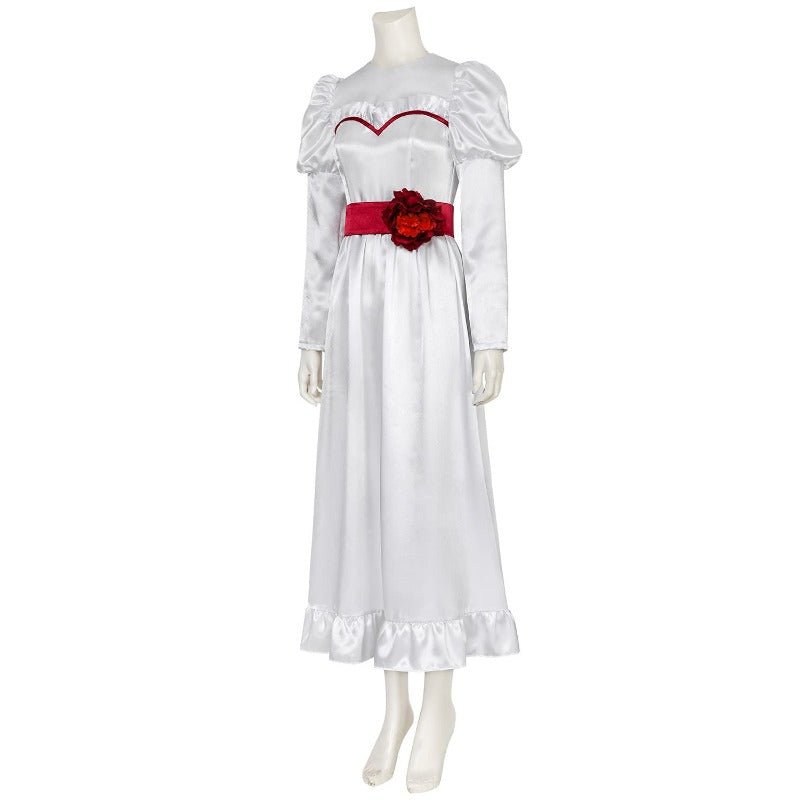 Disfraz de Novia Fantasma Annabelle Halloween Vestido Largo Princesa Blanco - Fantasia Cosera