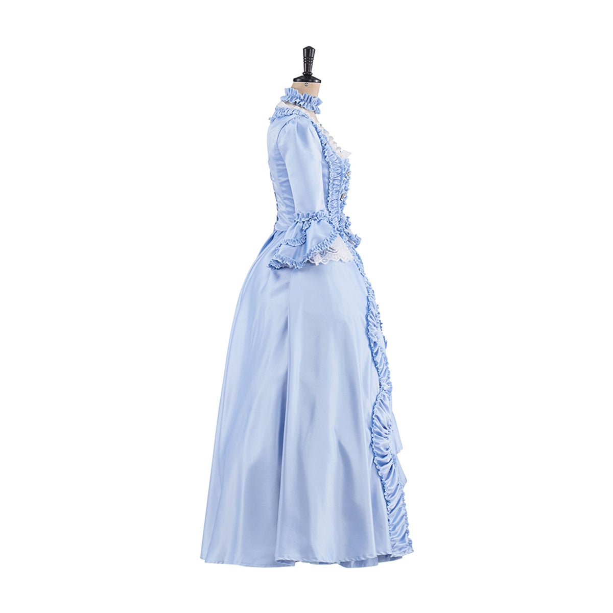 Vestido Azul Claro Rococó – Elegante Traje de Cosplay para Entusiastas - Fantasia Cosera