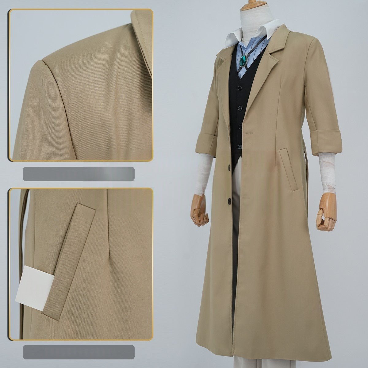 Traje de Cosplay Osamu Dazai Bungo Stray Dogs - Outfit Anime de Alta Calidad - Fantasia Cosera
