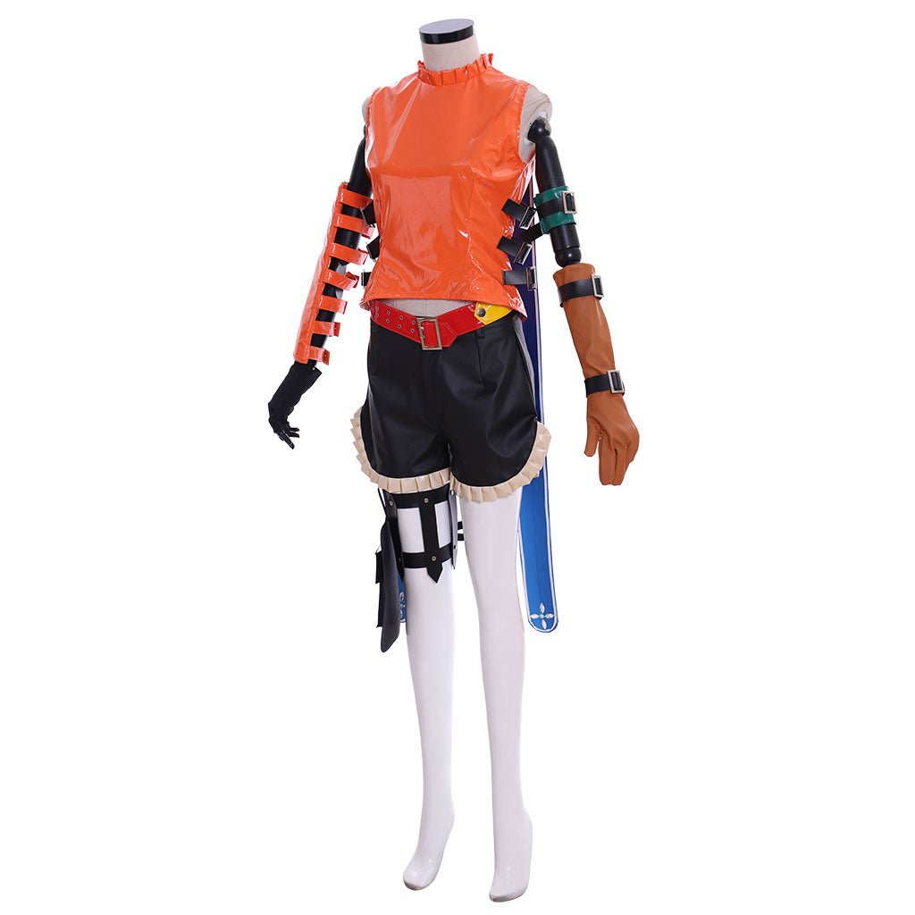 Traje de Cosplay de Rikku de Final Fantasy X | Outfit del Juego FFX FF10 para Fans - Fantasia Cosera