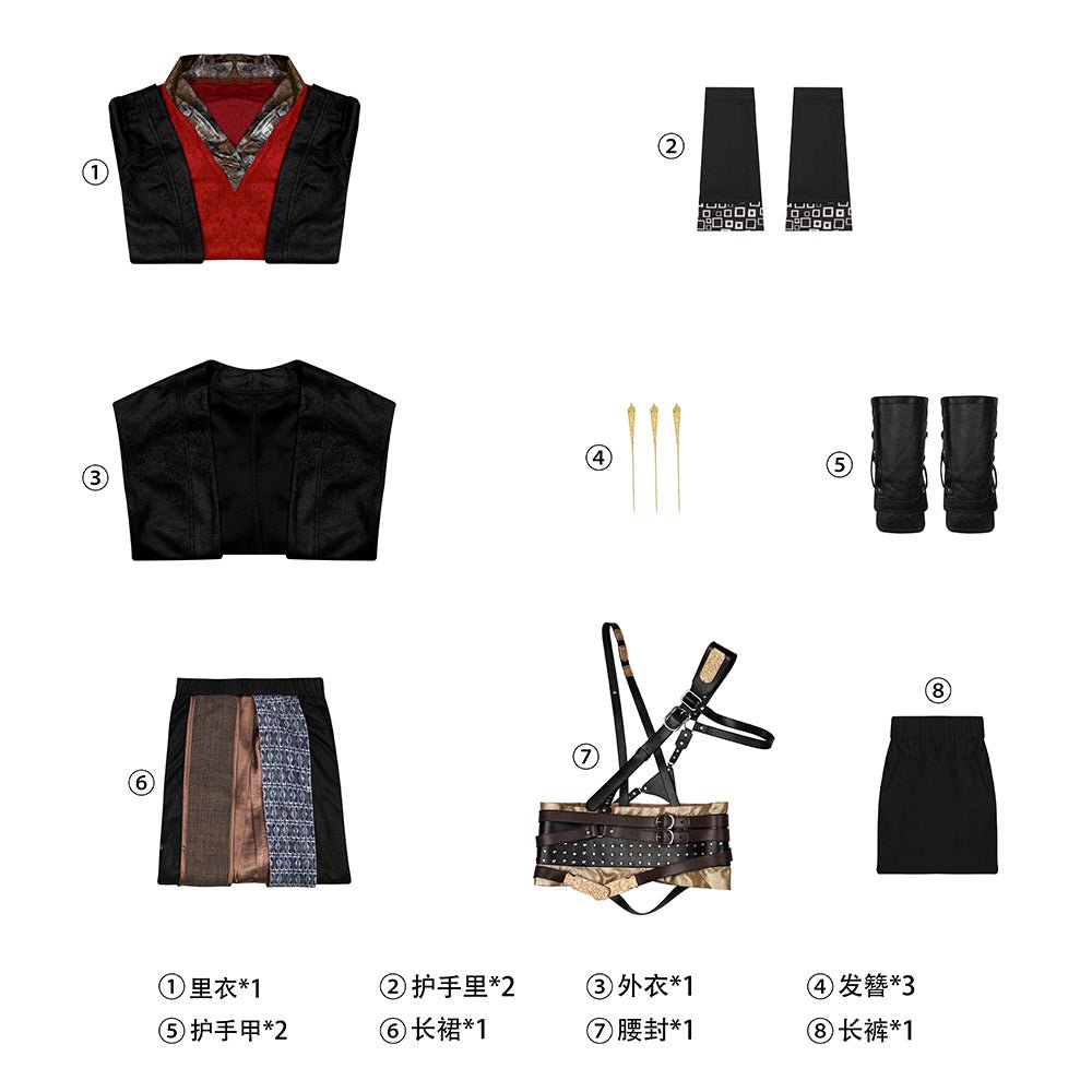 Traje de Cosplay Yan Yun Dieciséis Sonidos Rong Yuan - Outfit de Personaje de Juego de Alta Calidad - Fantasia Cosera