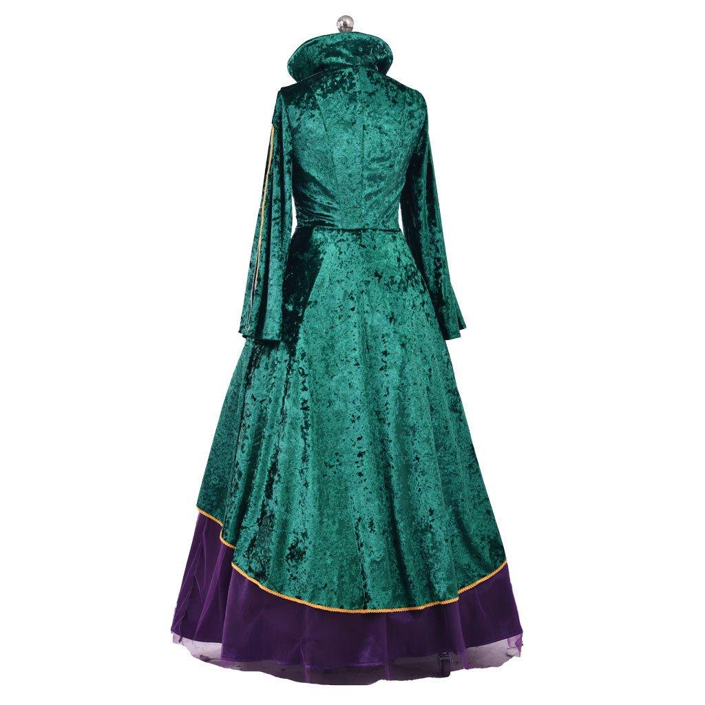 Vestido de Cosplay de Bruja | Traje de Renacimiento Verde Medieval para Mujer - Fantasia Cosera