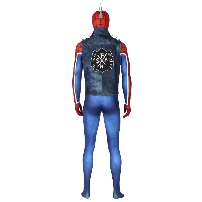 Traje de Cosplay Punk-Rock Spidey Hobart Brown Spider-Man para Fans - Fantasia Cosera