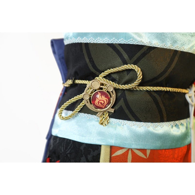 Traje de Cosplay de Yoimiya Kimono con Peluca | Outfit de Genshin Impact - Fantasia Cosera