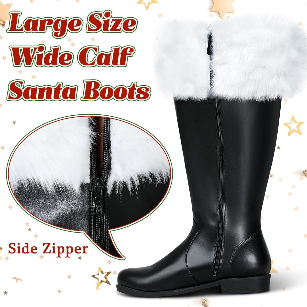 Botas de Santa Claus Navideñas Liitrsh - Fantasia Cosera