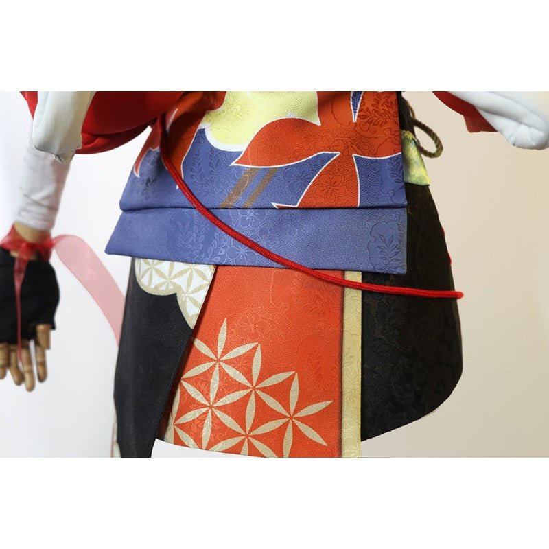 Traje de Cosplay de Yoimiya Kimono con Peluca | Outfit de Genshin Impact - Fantasia Cosera