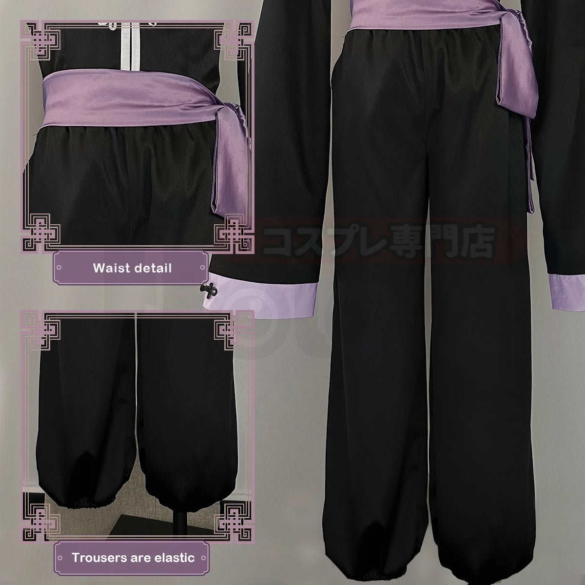 Traje de Kung Fu Tang Negro Cosplay Nagi Blue Lock, Peluca Sintética Ajustable - Fantasia Cosera