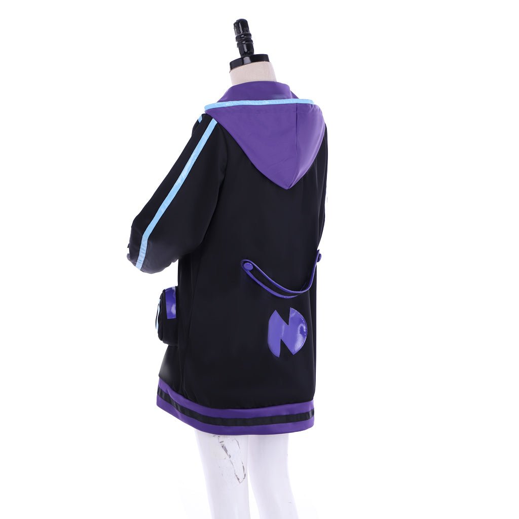 Chaqueta de Cosplay Neptune Purple Heart de Hyperdimension Neptunia - Negra - Fantasia Cosera