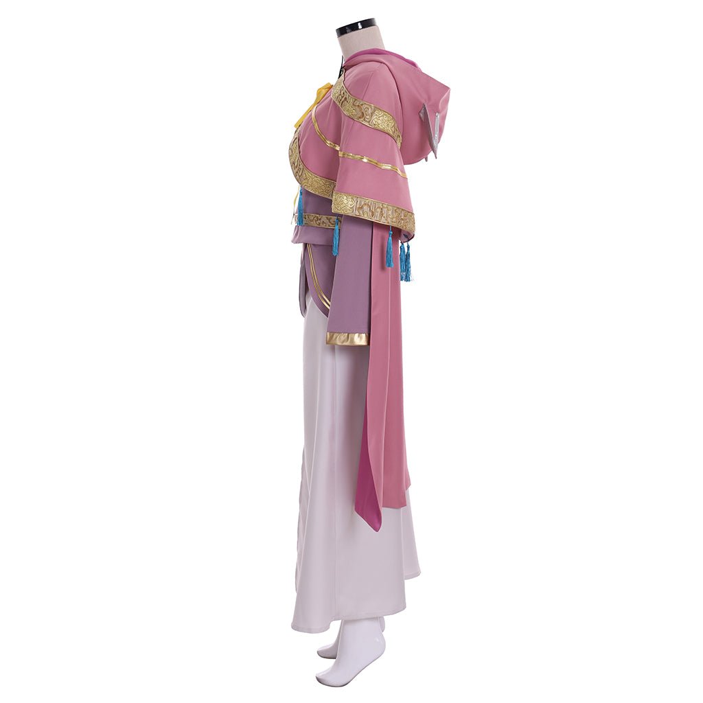 Disfraz de Cosplay de Ava de Kingdom Hearts III para Mujer - Vestido con Capucha Rosa y Falda - Fantasia Cosera