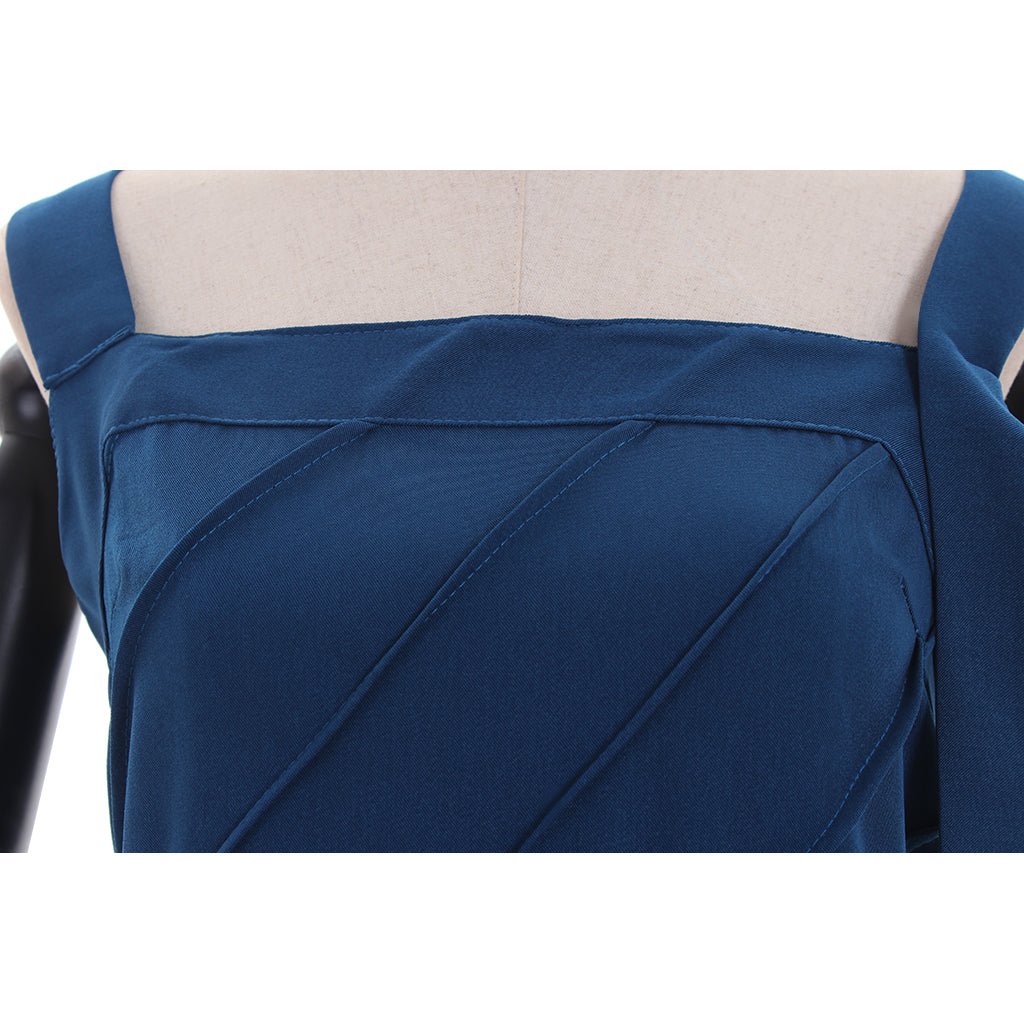 Traje Azul para Mujer Adulto - Disfraz de Carnaval para Halloween y Fiestas Temáticas - Fantasia Cosera