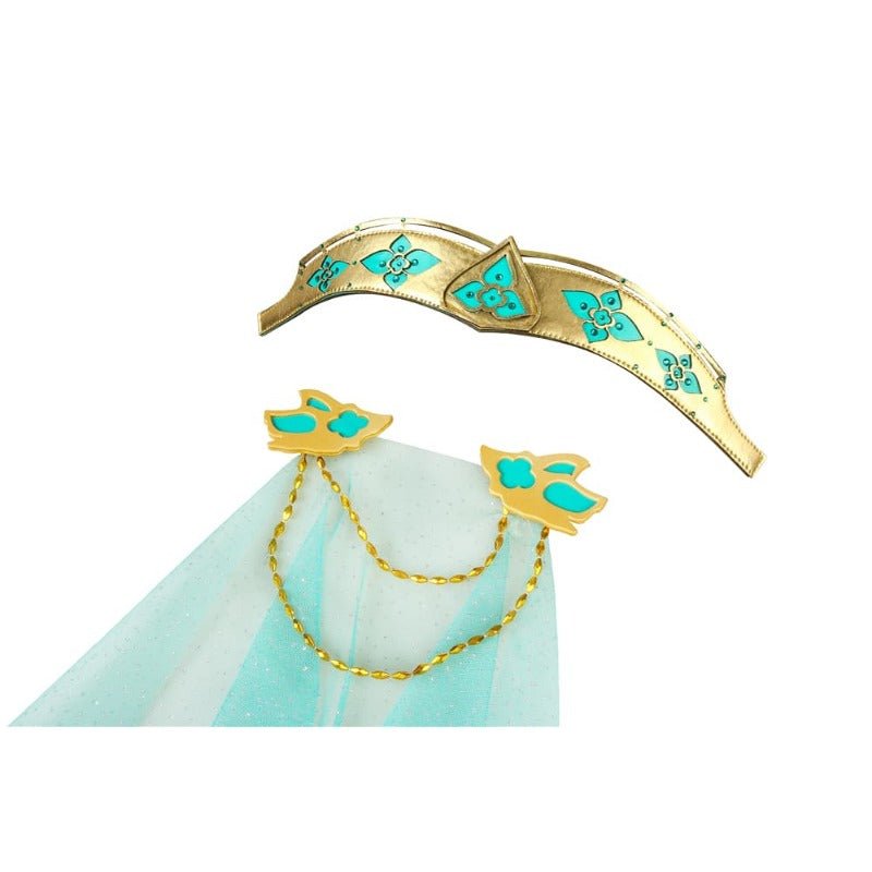 Disfraz de Princesa Jasmine - Vestido de Pavo Real Inspirado en Aladdin para Adultos - Fantasia Cosera