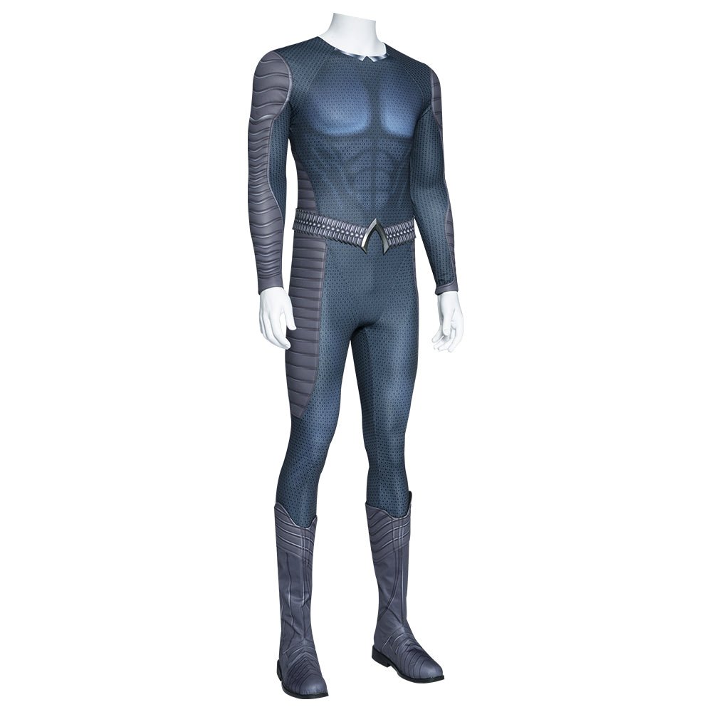 Traje de Cosplay de Aquaman 2 Arthur Curry Jumpsuit con Zapatos para Halloween Zentai - Fantasia Cosera