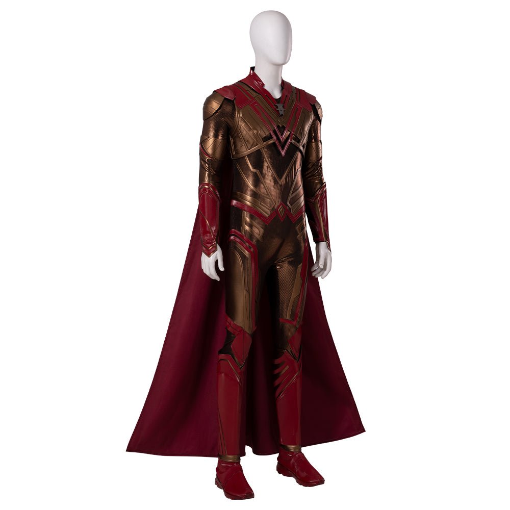 Traje de Adam Warlock de Guardianes de la Galaxia Vol. 3 - Jumpsuit Impreso con Armadura Roja para Hombre - Fantasia Cosera