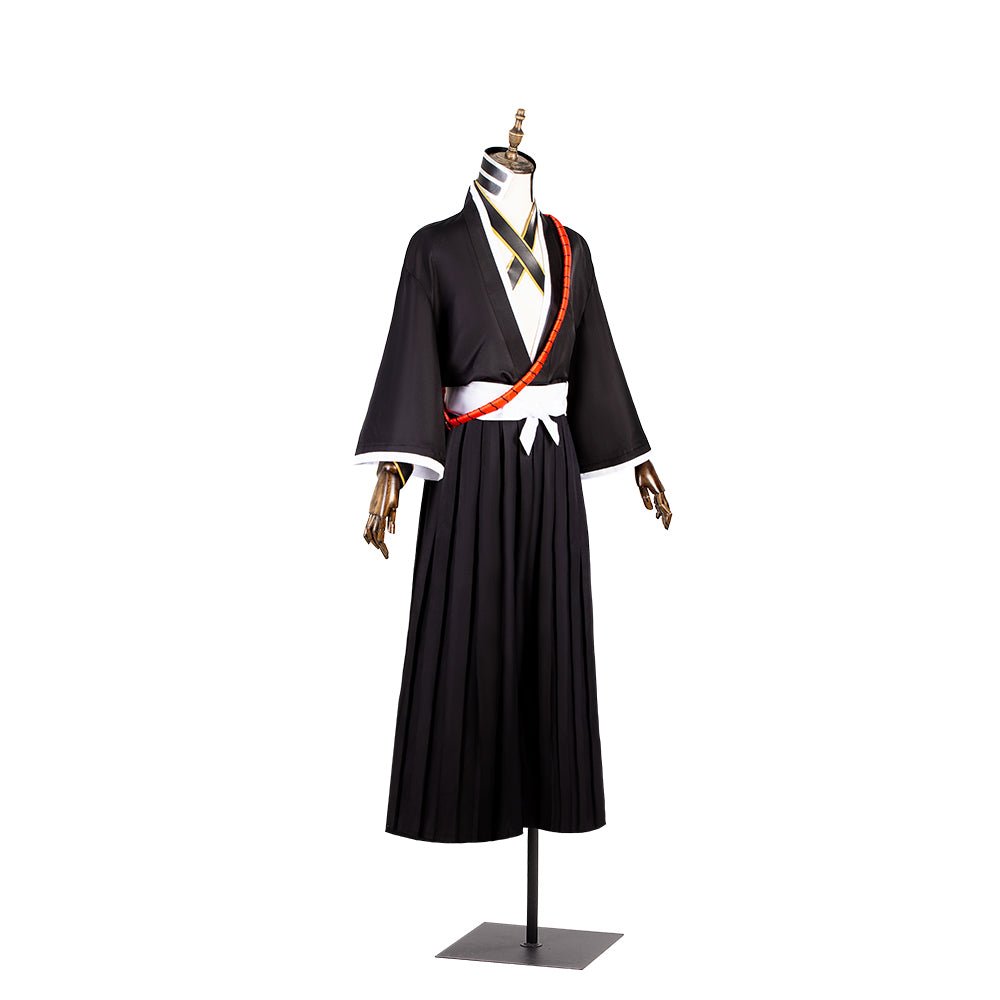 Traje de Cosplay de Ichigo Kurosaki de Bleach con Peluca, Camiseta Negra, Pantalones y Outfit para Halloween - Fantasia Cosera