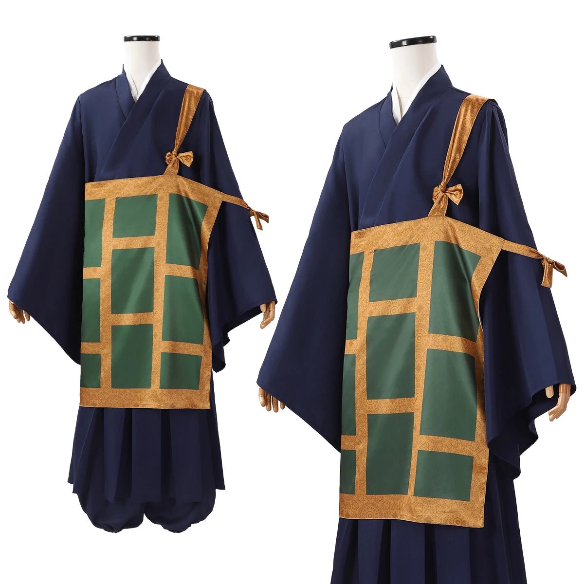 Traje de Cosplay de Suguru Geto de Jujutsu Kaisen Anime Kimono Azul Oscuro con Peluca - Fantasia Cosera