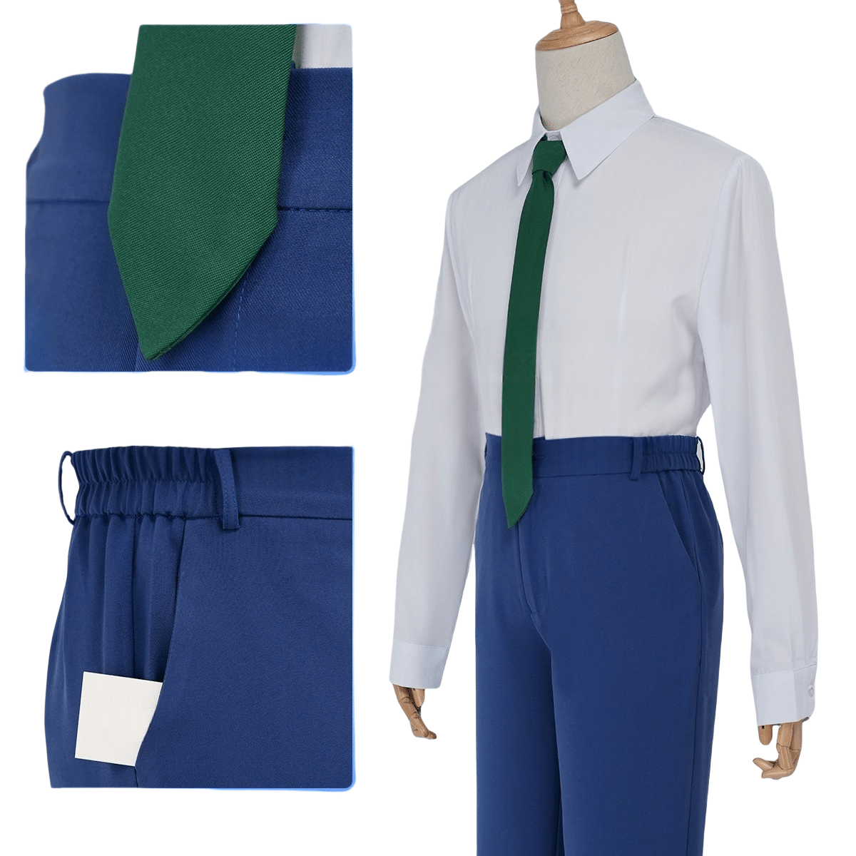 Traje de Cosplay de Kudo Shinichi - Outfit de Detective Conan Anime - Fantasia Cosera