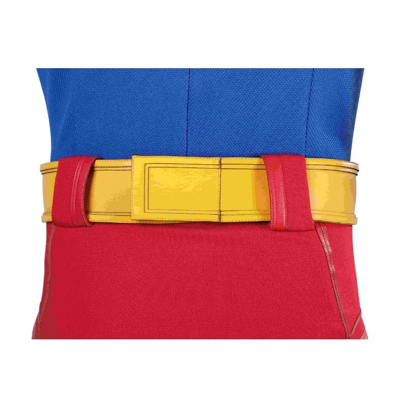 Traje de Cosplay Superhéroe Legado Clark Kent - Bodysuit Azul con Capa Roja - Fantasia Cosera