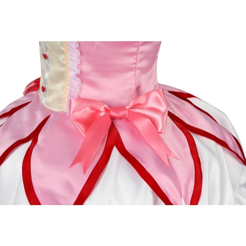 Traje de Cosplay de Madoka Kaname en Satén Mate para Halloween - Puella Magi - Fantasia Cosera