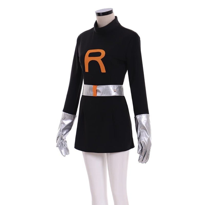 Traje Cosplay Grunte de Equipo Rocket Masculino - Outfit Villano Pokémon - Fantasia Cosera