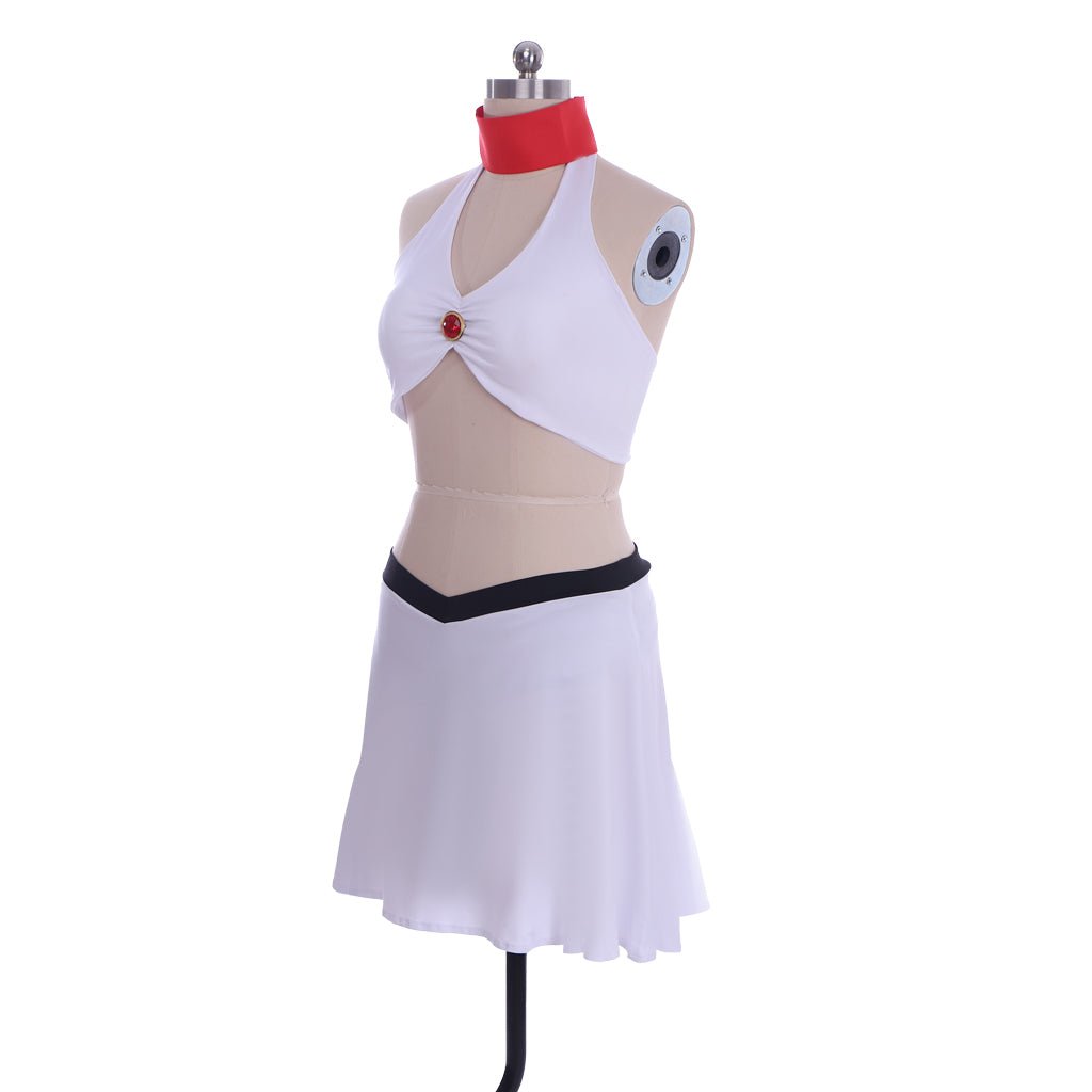 Conjunto de Baño Ty Lee de El Último Maestro del Aire – Top Blanco Sexy y Mini Falda - Fantasia Cosera