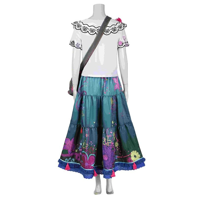 Vestido de Princesa Mirabel Encanto Disfraz Casa Mágica para Mujer Halloween - Fantasia Cosera
