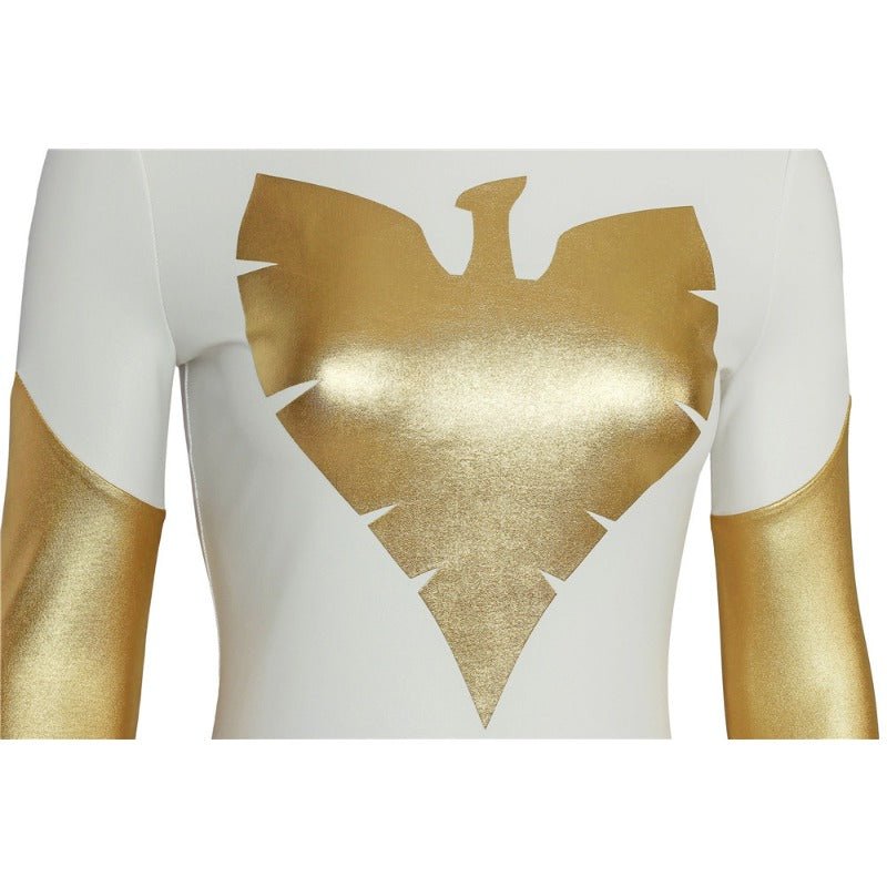 Traje de Cosplay Phoenix X-Men Blanco Perla de Spandex para Fans de Películas - Fantasia Cosera