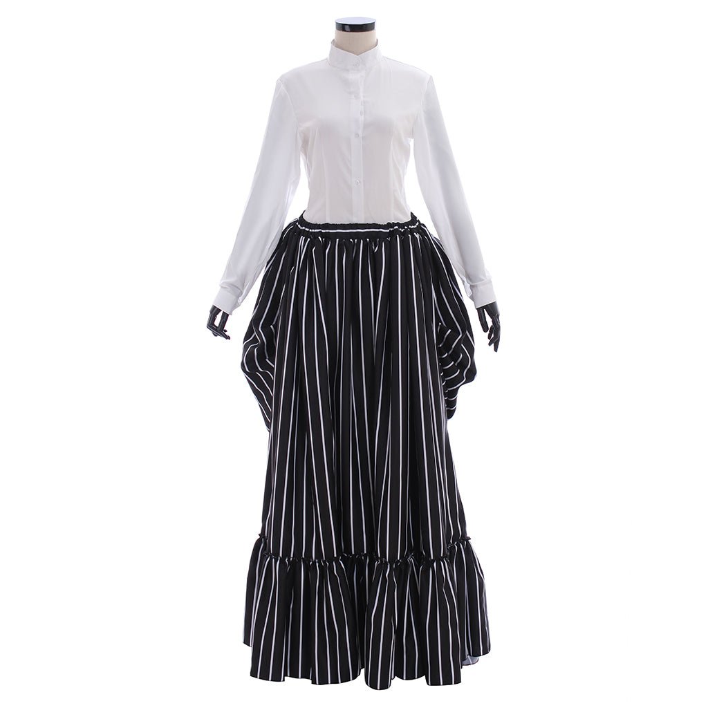 Traje de Jack Skellington Chaqueta de Rayas Negras para Fiesta de Halloween - Fantasia Cosera