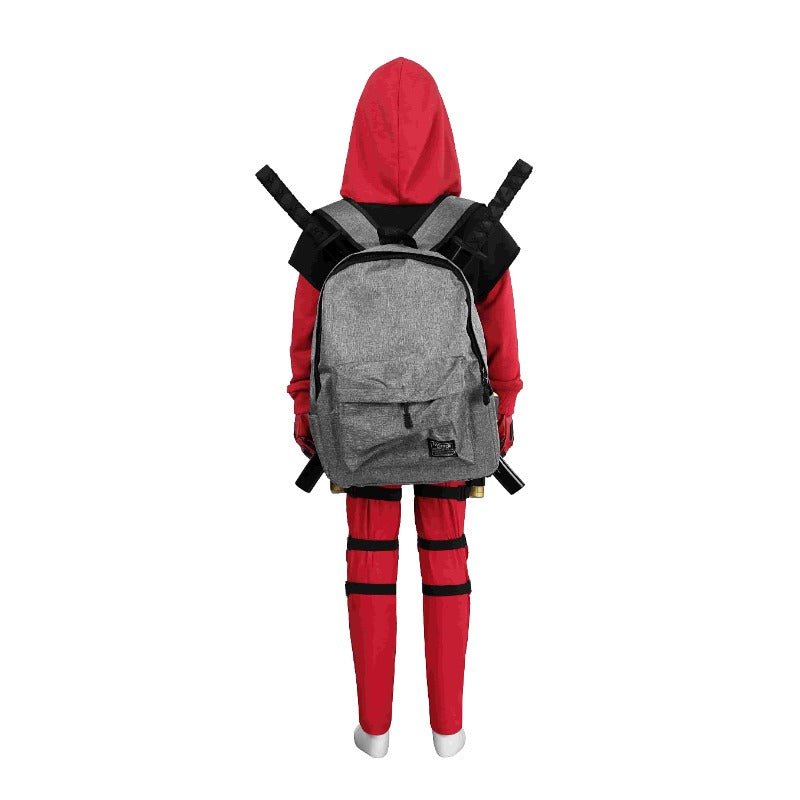 Traje de Cosplay Deadpool 3 Wade Winston Wilson Conjunto Completo con Bolsa Chaqueta con Capucha Ropa - Fantasia Cosera