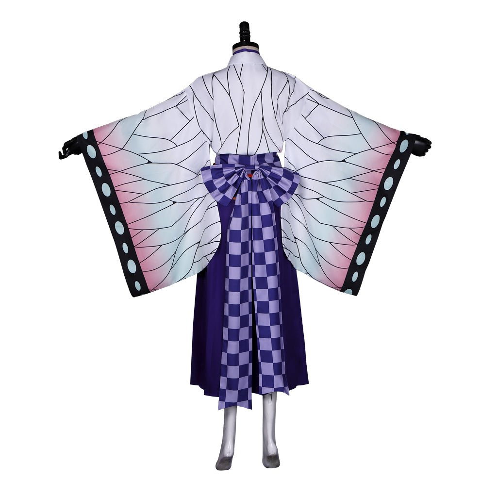 Vestido de Cosplay de Kochou Shinobu de Demon Slayer: Kimetsu no Yaiba - Estilo Lolita Maid - Fantasia Cosera