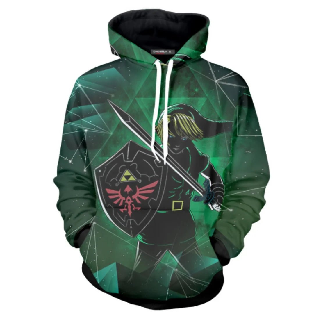 Traje de Cosplay de Link para Hombres Adultos Sudadera con Capucha Impresión 3D para Halloween Carnaval Fiesta Comic Con Abrigo con Capucha Ropa Callejera - Fantasia Cosera