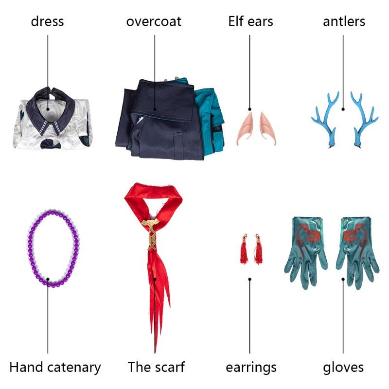 Traje de Cosplay de Dusk de Arknights Conjunto Completo para Halloween y Roleplay - Fantasia Cosera